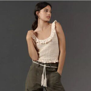 Brand New Pilcro Ruffled Sweater Tank Top